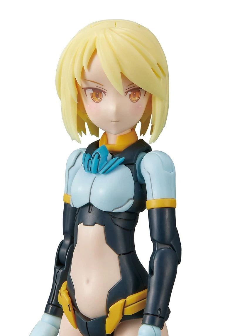 30MS Model Kit: Option Hair Style Parts Vol.6 All 4 Types Medium Hair 1 (Yellow 3)