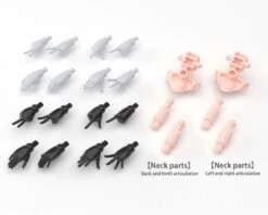 30MS Model Kit: Option Hand Parts (White/Black)