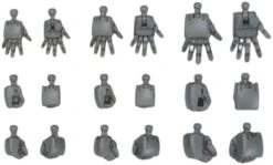 Gundam High Grade Build Custom 1/144 Scale Model Kit: #044 Build Hands Round (S,M,L)