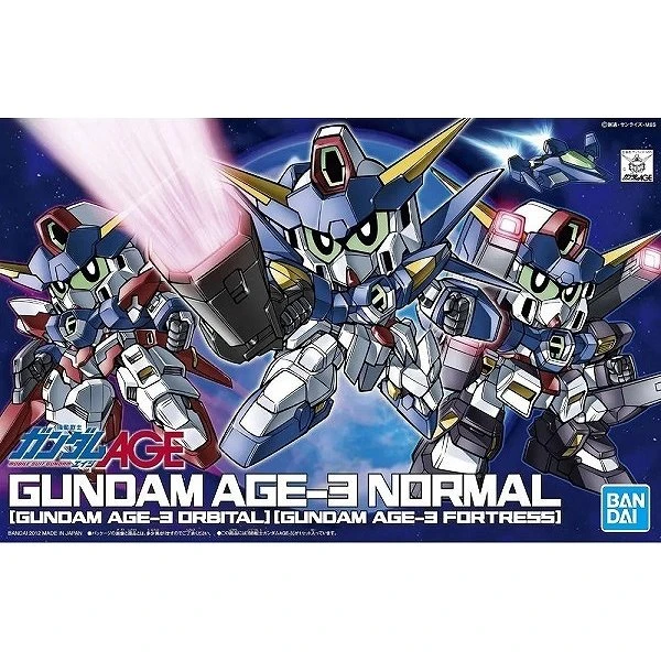 Gundam SD BB Model Kit: #372 Gundam Age-3 (Normal/Orbital/Fortress) - Image 3