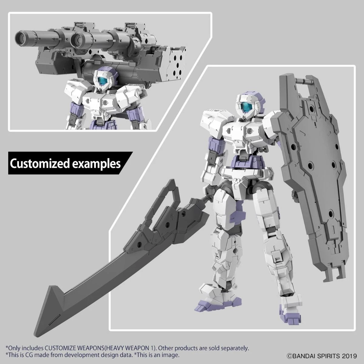30MM 1/144 Scale Model Kit: W-25 Customize Weapons (Heavy Weapon 1) - Image 5